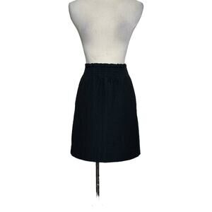 COS black textured high waist mini skirt size 4